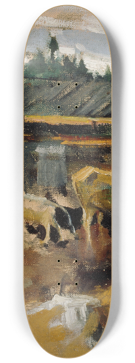 Akseli Gallen-Kallela - Karjapiha 8.25 inch art skate deck