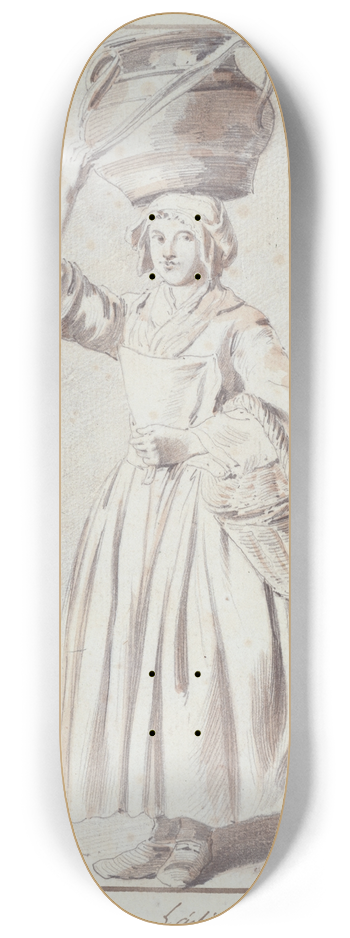 Edm Bouchardon - Une jeune laitire 8.25 inch art skate deck