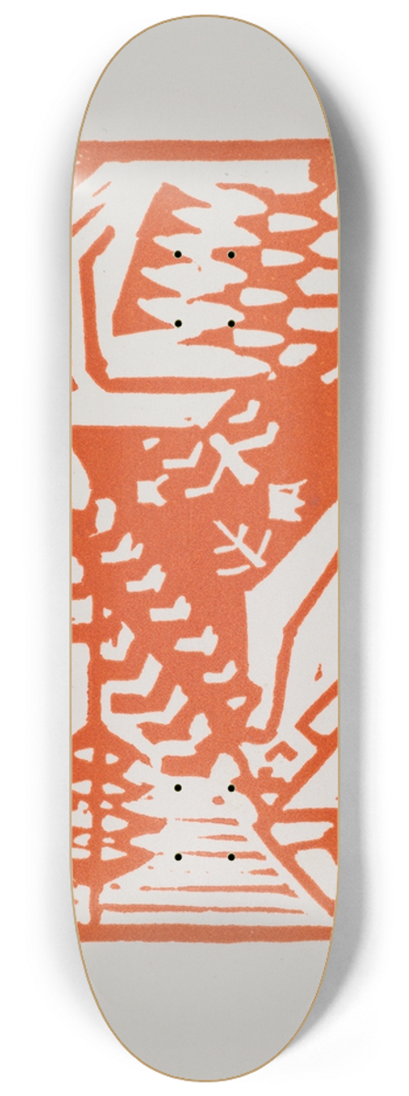 Akseli Gallen-Kallela - Koru-Kalevala, The Illustrated Kalevala, experiments for Poem I and II 8.25 inch art skate deck