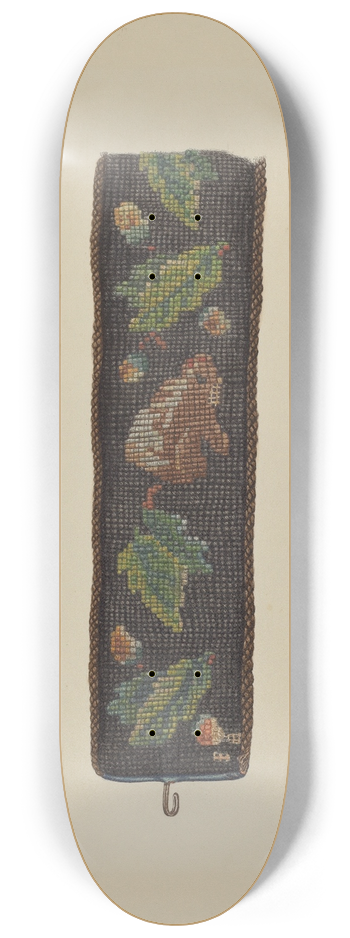 Edmond Lorts - Needlepoint Bell Pull 8.25 inch art skate deck