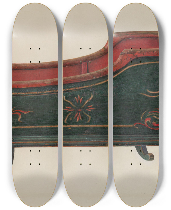 Triptych art skateboard deck of Chris Makrenos Cradle by Chris Makrenos (20-)