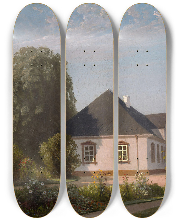 Triptych art skateboard deck of August Cappelen Fra Holden by August Cappelen (1827-1852)