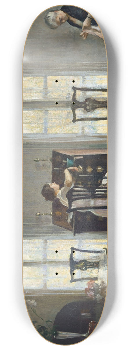 Edmund Charles Tarbell - Mother and Mary 8.25 inch art skate deck