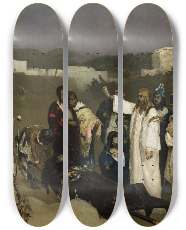 Triptych art skateboard deck of Wilhelm Kotarbiski 1879_1 by Wilhelm Kotarbinski 2 (1849-1921)
