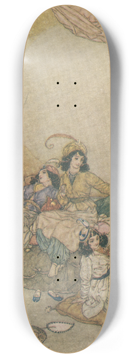 Edmund Dulac - They overran the house without loss of time 8.25 inch art skate deck