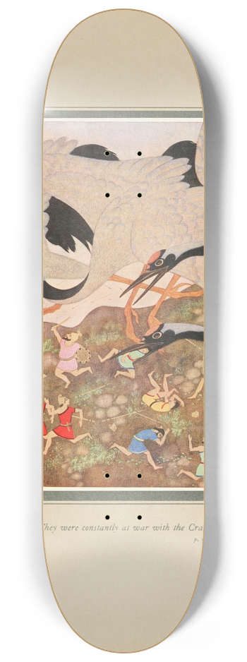 Edmund Dulac - They were constantly at war with the Cranes 8.25 inch art skate deck