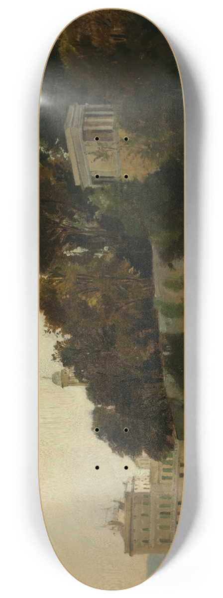 Edmund Kanoldt - Abendstimmung aus der Villa Palavicini in Pegli bei Genua 8.25 inch art skate deck