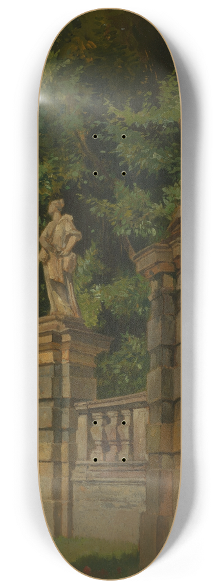 Edmund Kanoldt - Studie aus dem Park der Villa Carlotta in Tremezzo 8.25 inch art skate deck