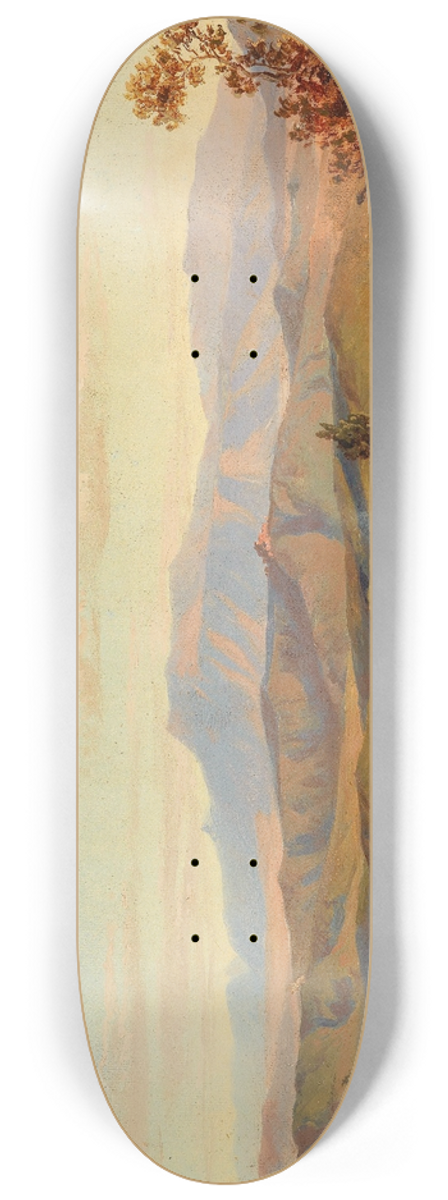 Edmund Von Wrndle - View From The Sabine Hills Near Rome 8.25 inch art skate deck