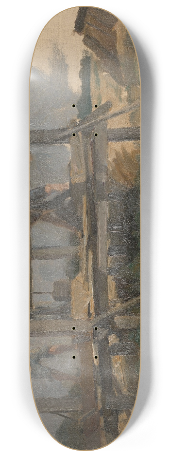 Edouard Agneessens - Drilling a Well (sketch) 8.25 inch art skate deck