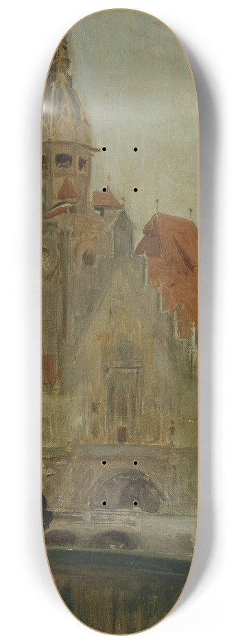 Edouard Zawiski - Le Pavillon de lAllemagne  lExposition Universelle de 1900. 8.25 inch art skate deck