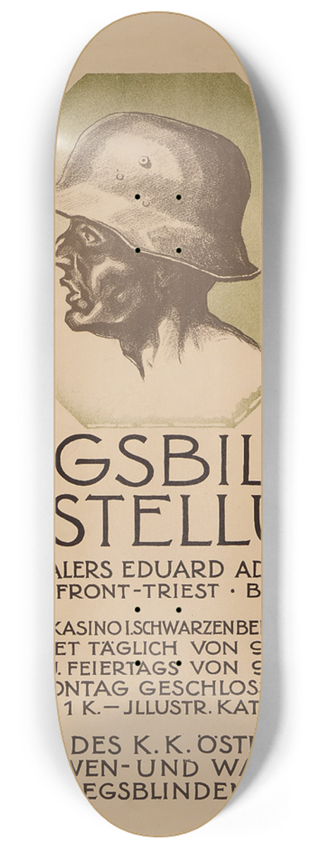 Eduard Adrian Dussek - Kriegsbilderausstellung 8.25 inch art skate deck