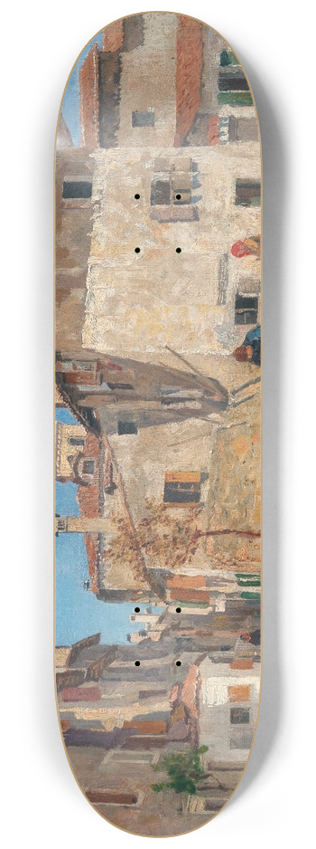 Eduard Ameseder - A Scene in Grado 8.25 inch art skate deck