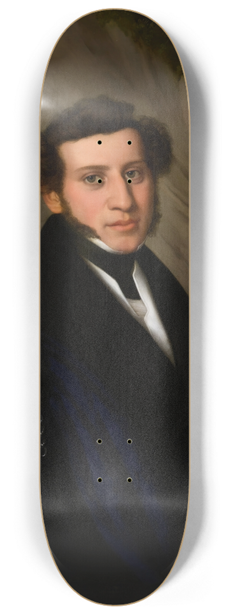 Eduard Friedrich Leybold - Portrait of Sam Ehrenstamm 8.25 inch art skate deck