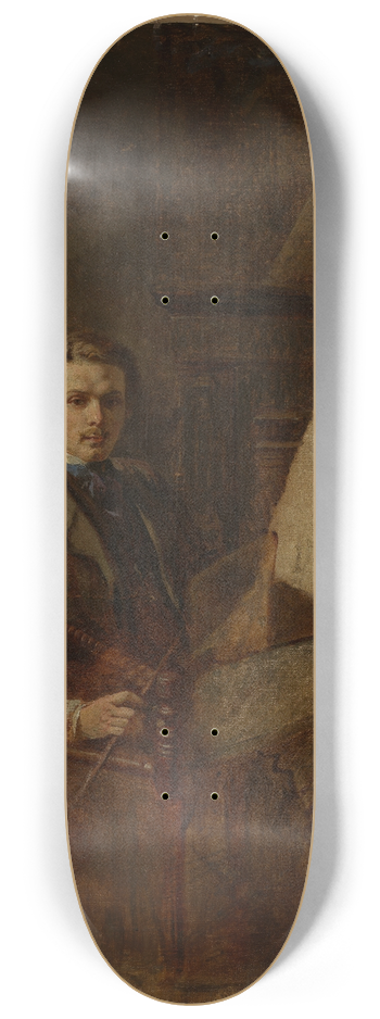 Eduard Hunziker - Selbstbildnis vor der Staffelei 8.25 inch art skate deck