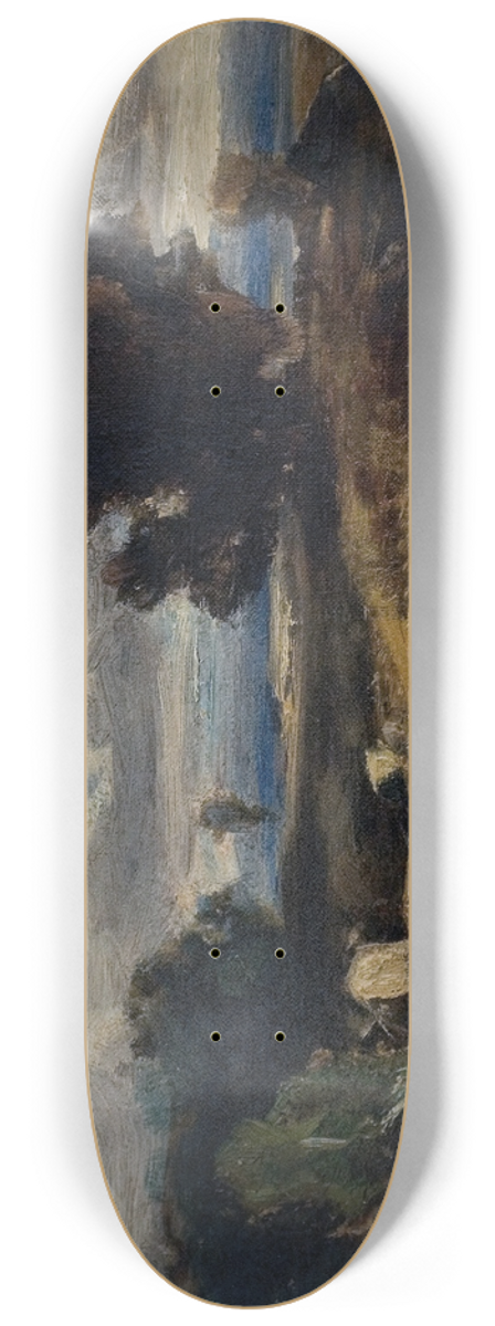 Eduard Peithner von Lichtenfels - Landschaftsstudie 8.25 inch art skate deck