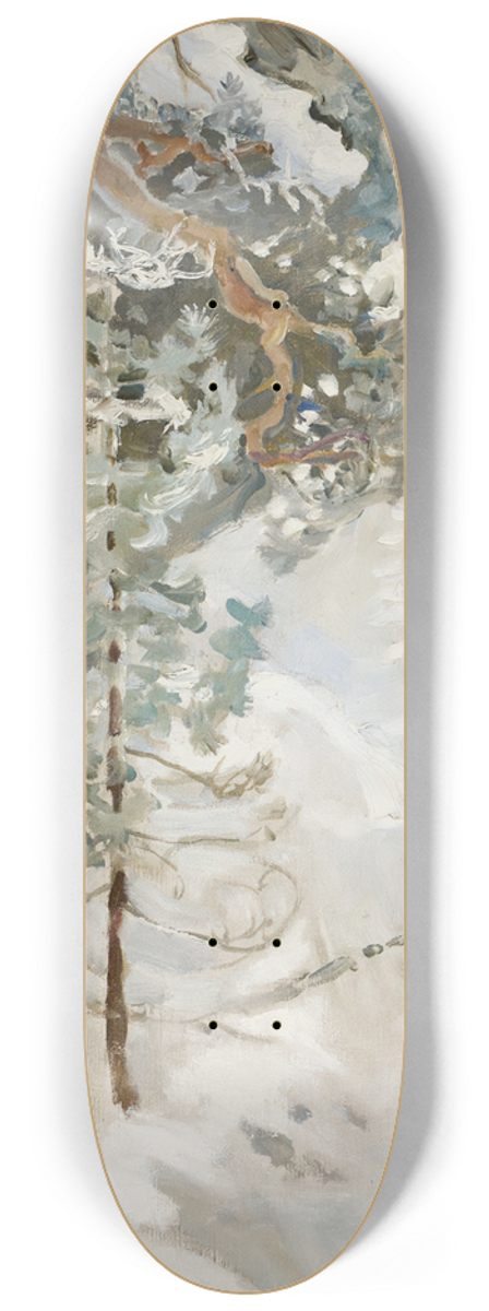 Akseli Gallen-Kallela - Snowscape 8.25 inch art skate deck