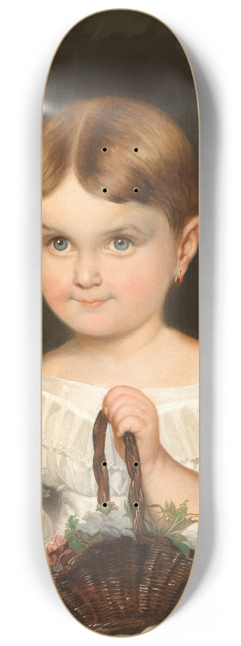 Eduard Swoboda - A Girl in a White Frock with Roses 8.25 inch art skate deck