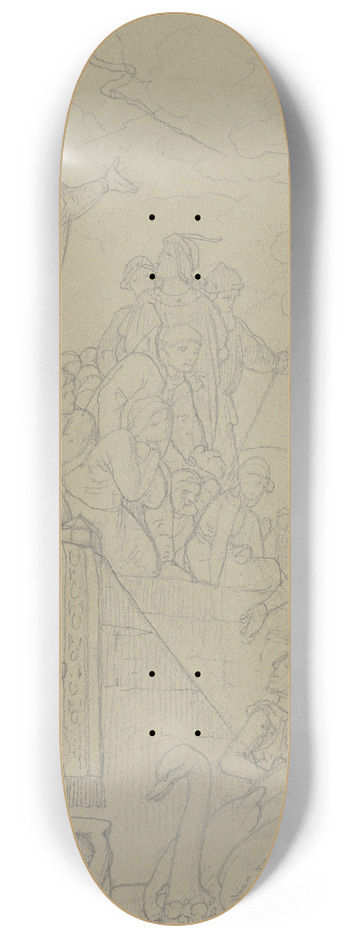 Eduard von Steinle - Ameleyas arrival in Mainz, ca. 1854 8.25 inch art skate deck