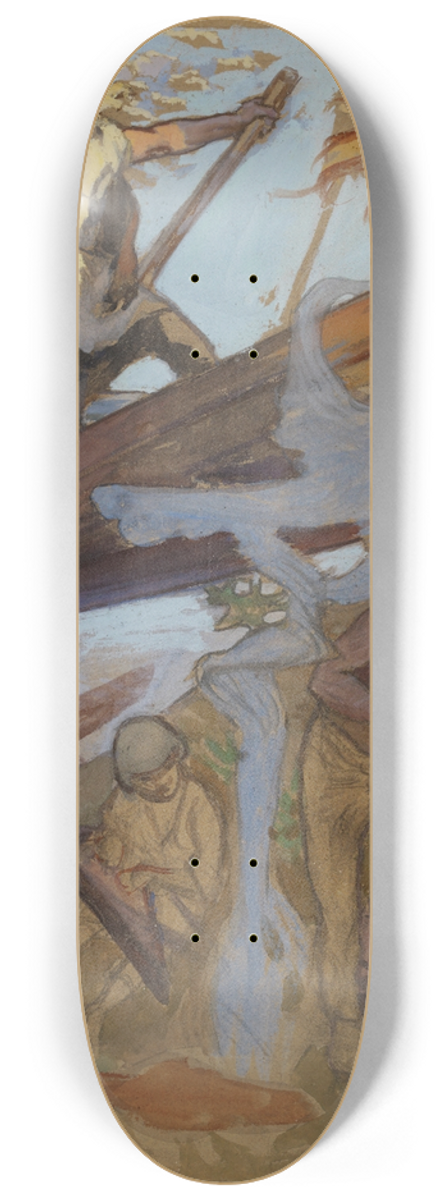 Akseli Gallen-Kallela - The Departure Of Vinminen 8.25 inch art skate deck