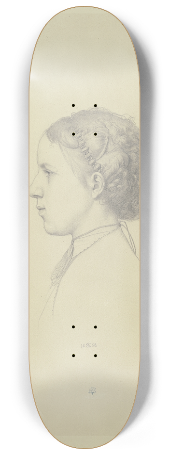 Eduard von Steinle - Josephine Steinle, des Knstlers jngste Tochter, im Profil nach links 8.25 inch art skate deck