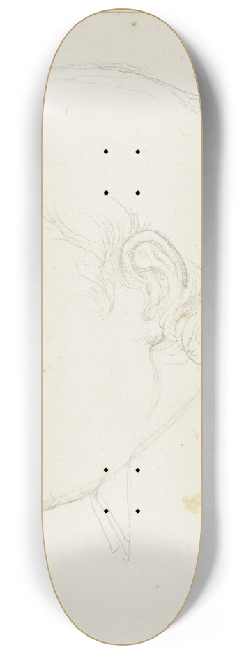 Eduard von Steinle - Pater Ehrenhfer im Profil nach links 8.25 inch art skate deck