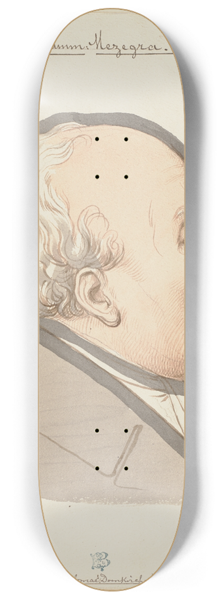 Eduard von Steinle - Portrait of Bernhard Brentano 8.25 inch art skate deck