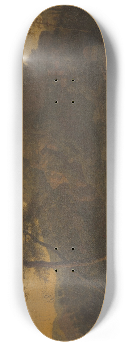 Abraham Genoels II - Nymph and Shepherd Making Music in a Landscape 8.25 inch art skate deck