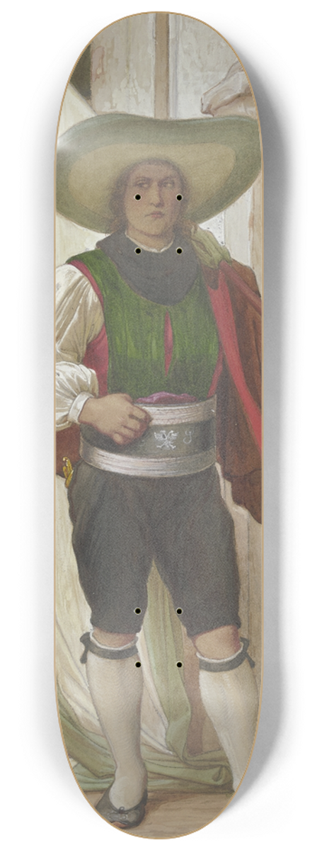 Eduard von Steinle - Tiroler Fahnentrger beim Winzerfest 8.25 inch art skate deck