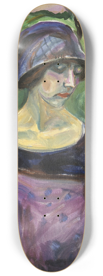 Edvard Munch - Birgit Preste in the Garden 8.25 inch art skate deck