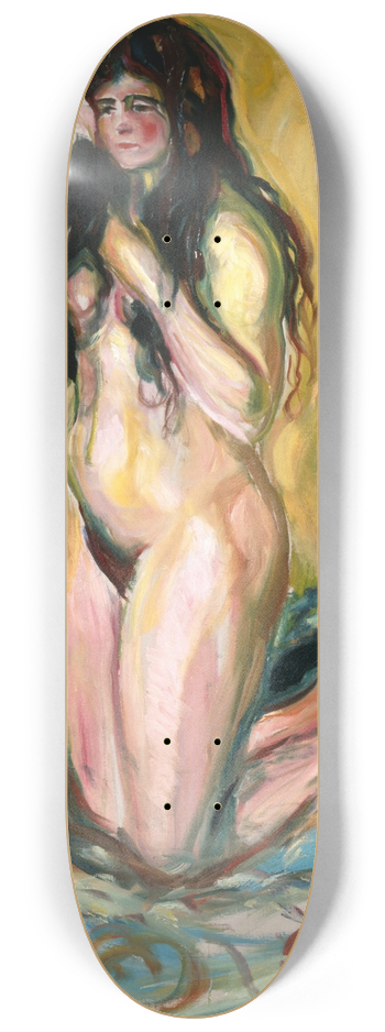 Edvard Munch - Kneeling Nude 8.25 inch art skate deck