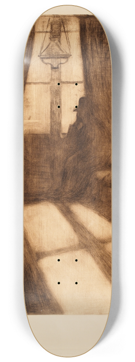 Edvard Munch - Moonlight (Moonlight. Night in St. Cloud) 8.25 inch art skate deck