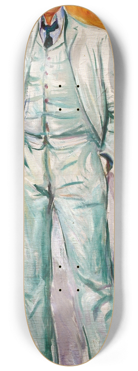 Edvard Munch - Portrait of the Painter Ludvig Karsten 8.25 inch art skate deck