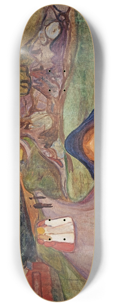 Edvard Munch - Road In Aasgaardstrand 8.25 inch art skate deck