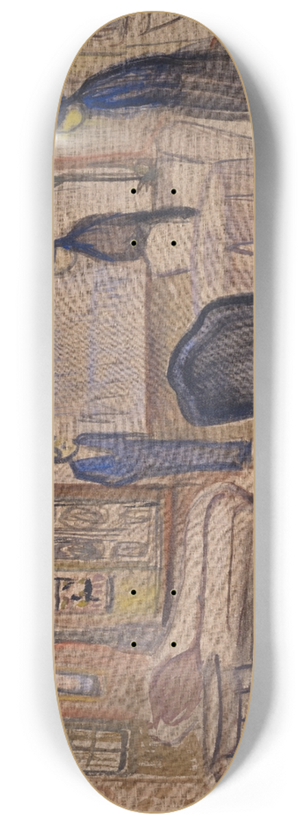 Edvard Munch - Scene of Ibsens Ghosts 8.25 inch art skate deck