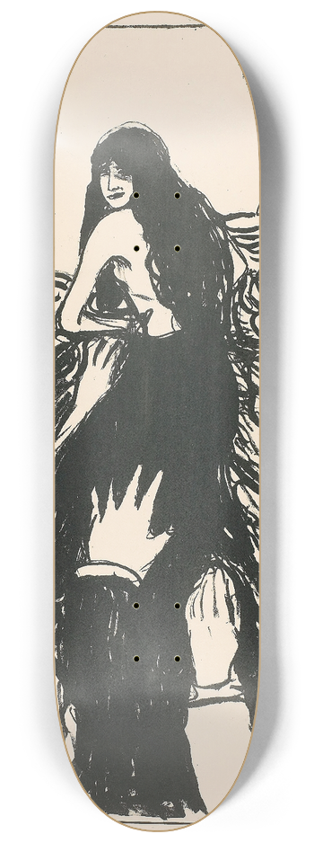 Edvard Munch - The Hands 8.25 inch art skate deck