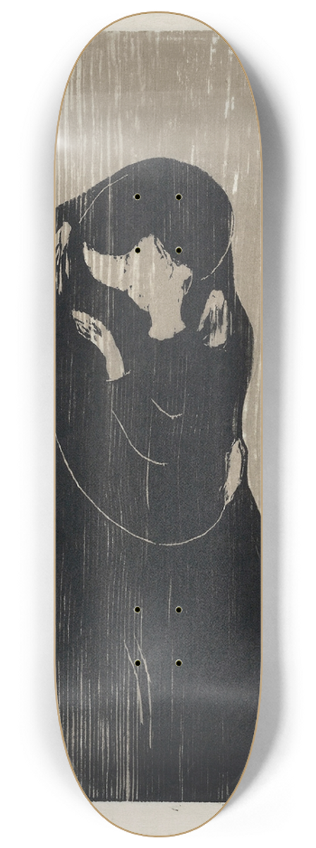 Edvard Munch - The Kiss IV 8.25 inch art skate deck