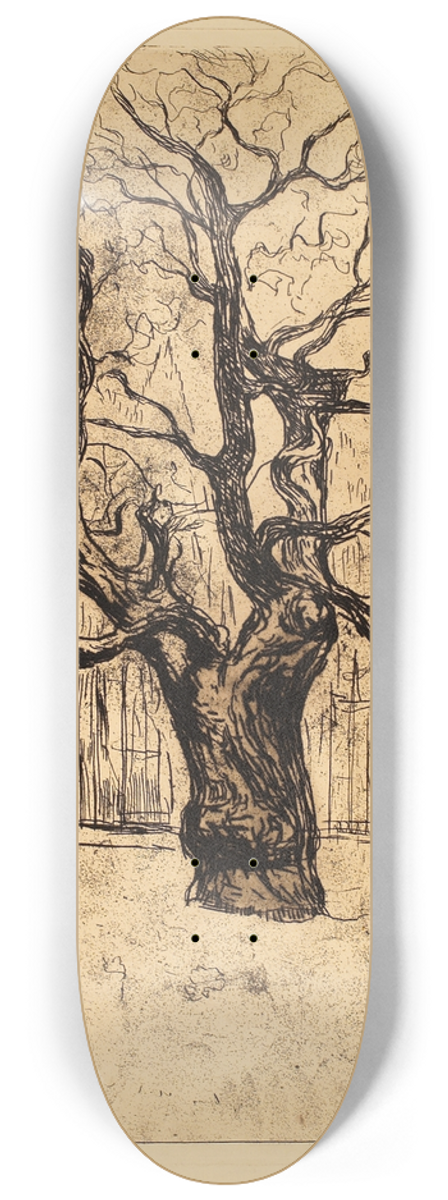 Edvard Munch - The Oak 8.25 inch art skate deck