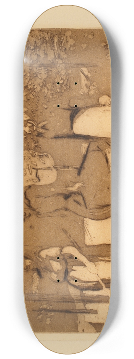 Edvard Munch - Tiergarten (The Tiergarten, Berlin) 8.25 inch art skate deck