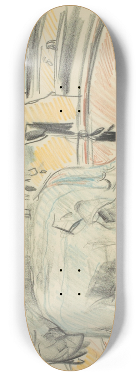 Edvard Munch - Untitled 18 8.25 inch art skate deck