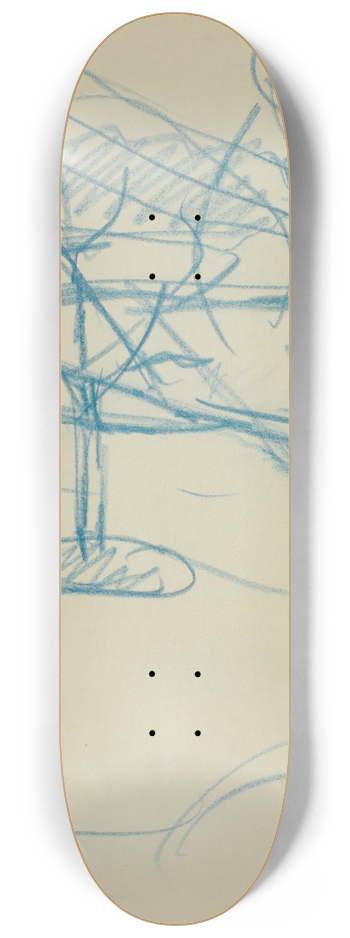 Edvard Munch - Untitled 19 8.25 inch art skate deck