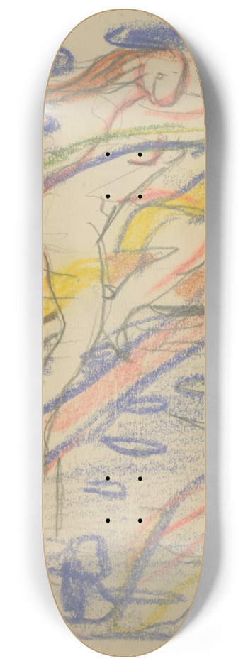 Edvard Munch - Untitled 9 8.25 inch art skate deck