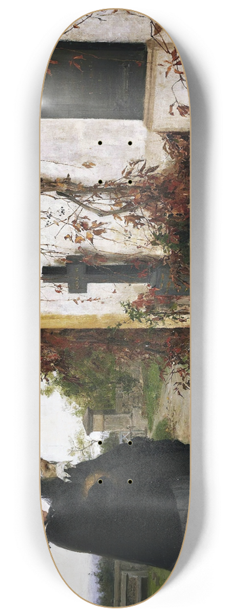 Albert Anker - At The Cemetery 8.25 inch art skate deck