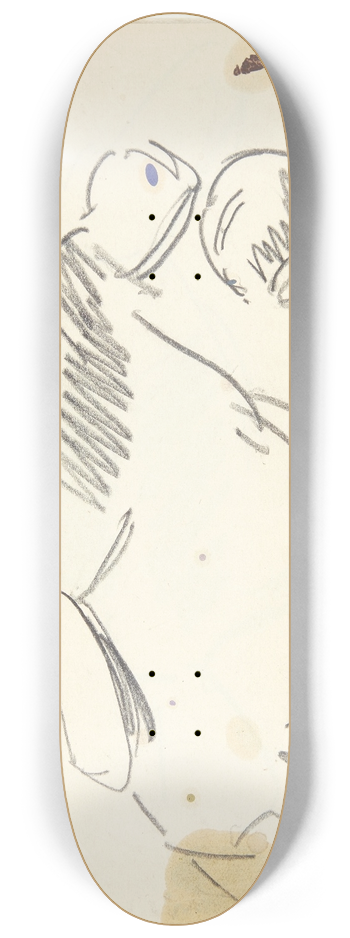 Edvard Weie - Figurstudie til Langelinie-billedet 8.25 inch art skate deck