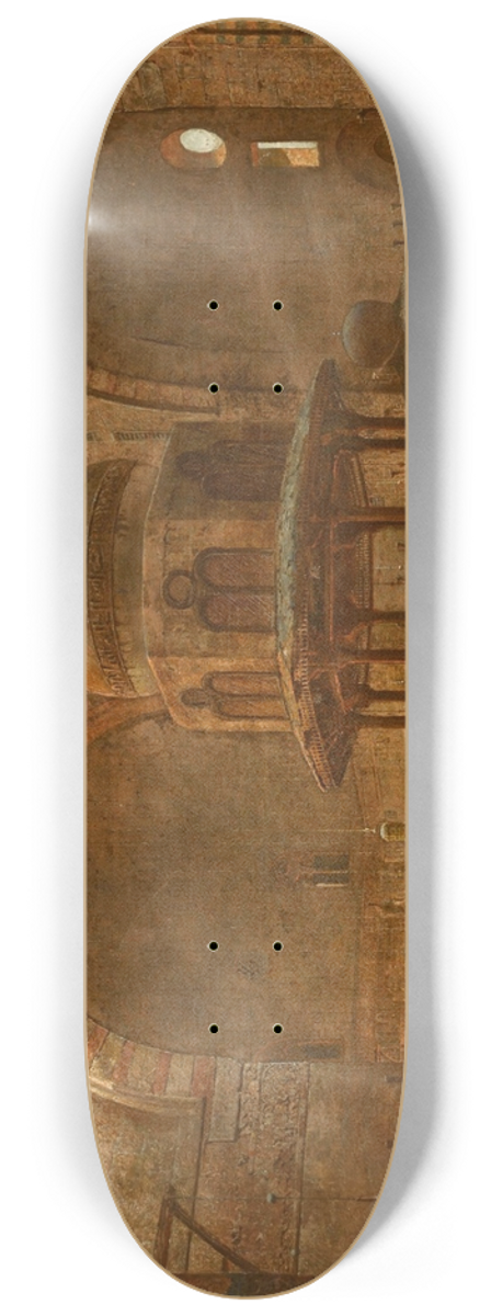 Edward Angelo Goodall - The Mosque of Sultan Hassan, Cairo 8.25 inch art skate deck