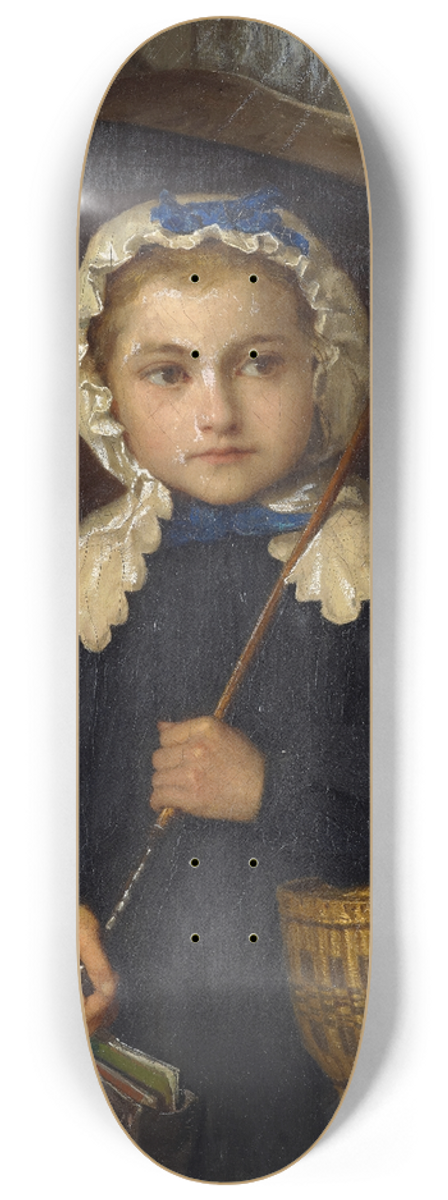 Albert Anker - Louise Anker With An Umbrella 8.25 inch art skate deck