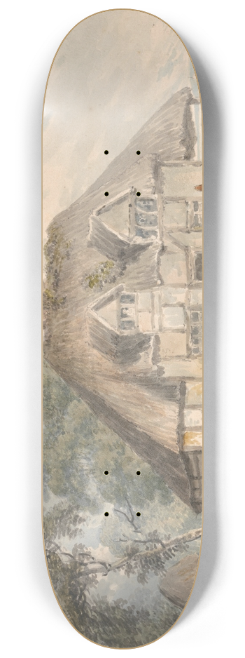 Edward Dayes - A Cottage near Southampton 8.25 inch art skate deck