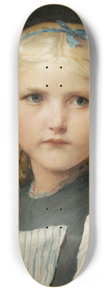 Albert Anker - Portrait Of A Girl 8.25 inch art skate deck