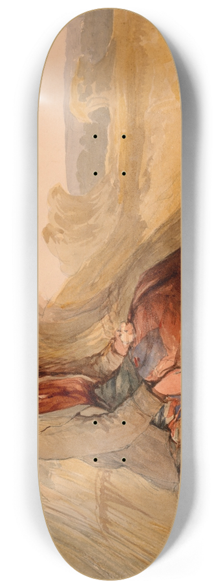 Edward Duncan - A Young Woman Resting in a Cornfield 8.25 inch art skate deck