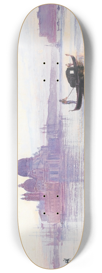 Edward Lear - Santa Maria Della Salute From Across The Bacino, Venice 8.25 inch art skate deck